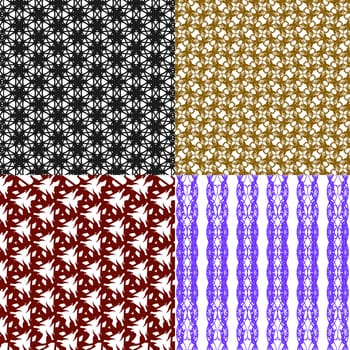 Set of abstract vintage geometric wallpaper pattern background.  illustration