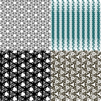 Set of  pattern. Modern stylish texture. Repeating abstract background.  illustration