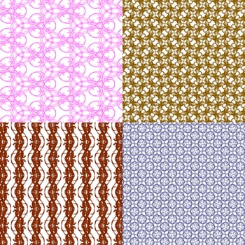 Set of abstract vintage geometric wallpaper pattern background.  illustration