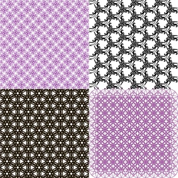 Set of abstract vintage geometric wallpaper pattern background.  illustration