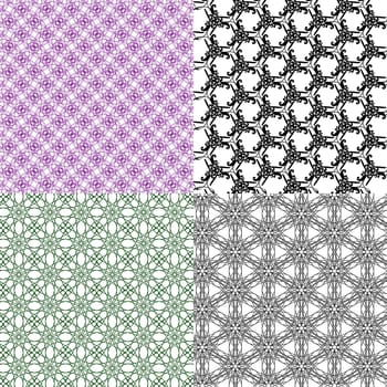 Set of  geometric pattern in op art design.  illustration art