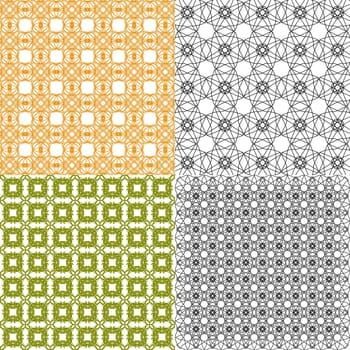 Set of abstract vintage geometric wallpaper pattern background.  illustration