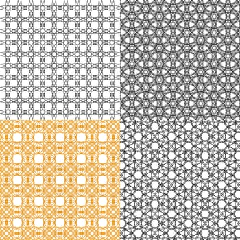 Set of abstract vintage geometric wallpaper pattern background.  illustration