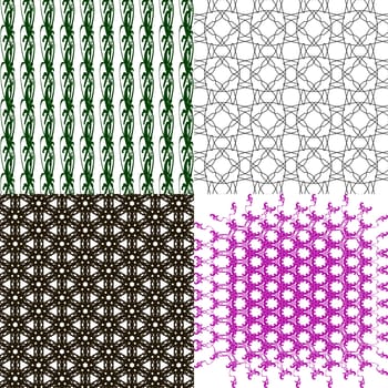 Set of abstract vintage geometric wallpaper pattern background.  illustration