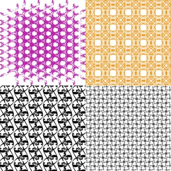 Set of abstract vintage geometric wallpaper pattern background.  illustration