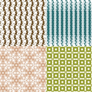 Set of abstract vintage geometric wallpaper pattern background.  illustration