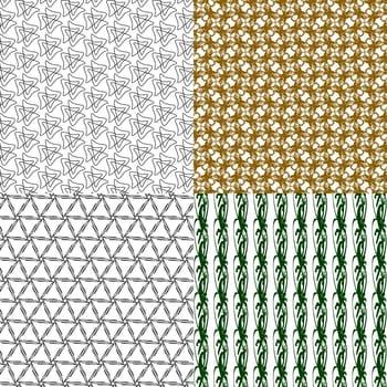 Set of  pattern. Modern stylish texture. Repeating abstract background.  illustration