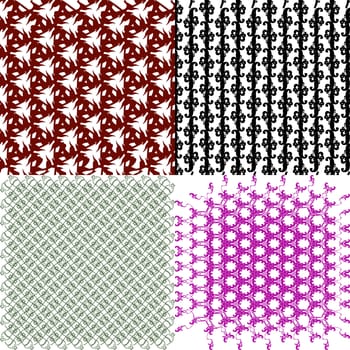 Set of  pattern. Modern stylish texture. Repeating abstract background.  illustration