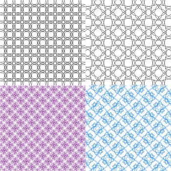 Set of abstract vintage geometric wallpaper pattern background.  illustration