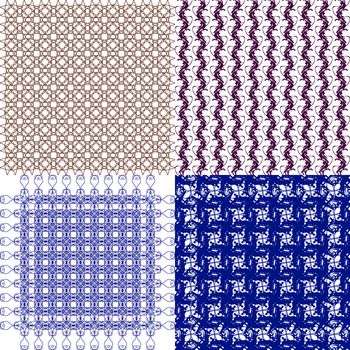 Set of abstract vintage geometric wallpaper pattern background.  illustration