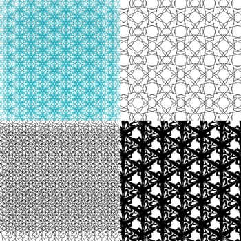 Set of  geometric pattern in op art design.  illustration art