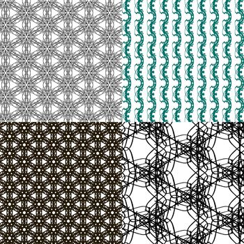 Set of abstract vintage geometric wallpaper pattern background.  illustration