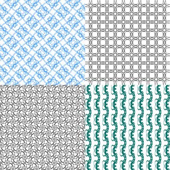 Set of abstract vintage geometric wallpaper pattern background.  illustration