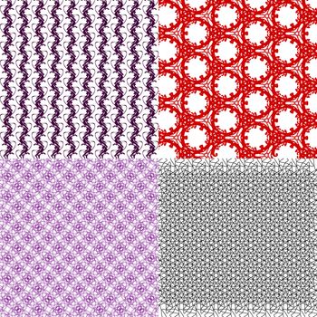 Set of abstract vintage geometric wallpaper pattern background.  illustration