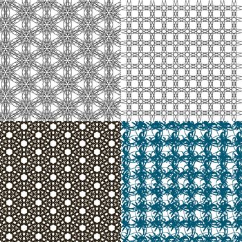 Set of abstract vintage geometric wallpaper pattern background.  illustration