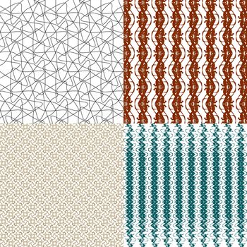 Set of abstract vintage geometric wallpaper pattern background.  illustration