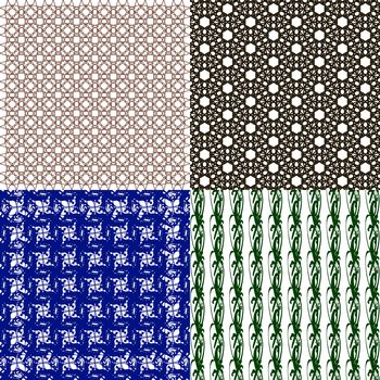 Set of abstract vintage geometric wallpaper pattern background.  illustration