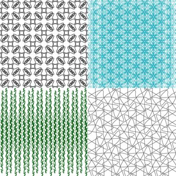 Set of abstract vintage geometric wallpaper pattern background.  illustration