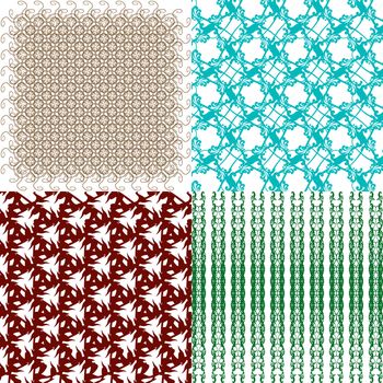 Set of abstract vintage geometric wallpaper pattern background.  illustration