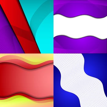 Set of bright abstract backgrounds. Design eps 10.  illustration