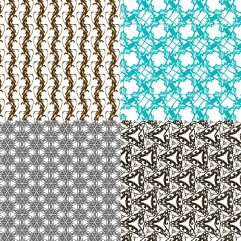 Set of  pattern. Modern stylish texture. Repeating abstract background.  illustration