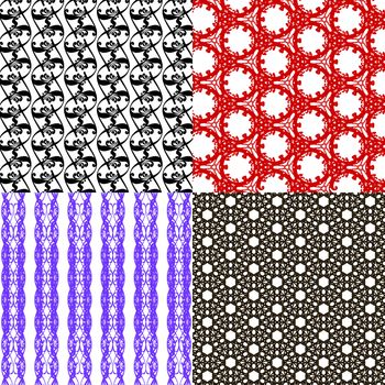 Set of abstract vintage geometric wallpaper pattern background.  illustration