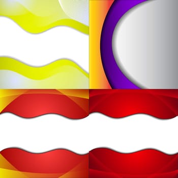 Set of bright abstract backgrounds. Design eps 10.  illustration