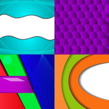 Set of bright abstract backgrounds. Design eps 10.  illustration