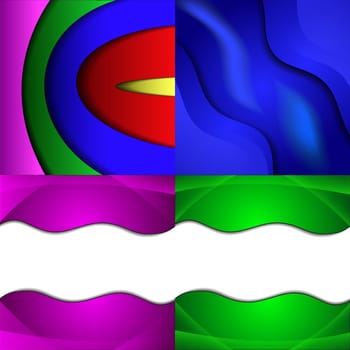 Set of bright abstract backgrounds. Design eps 10.  illustration