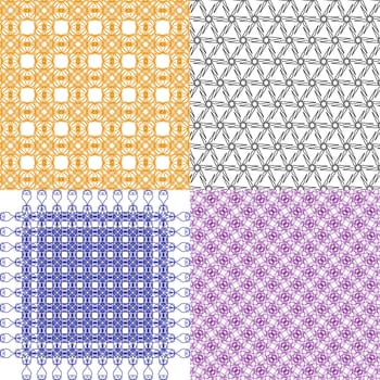 Set of abstract vintage geometric wallpaper pattern background.  illustration