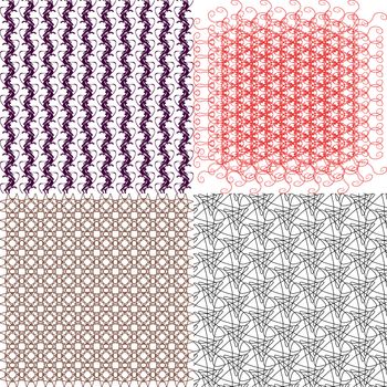 Set of abstract vintage geometric wallpaper pattern background.  illustration