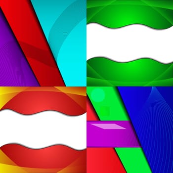 Set of bright abstract backgrounds. Design eps 10.  illustration