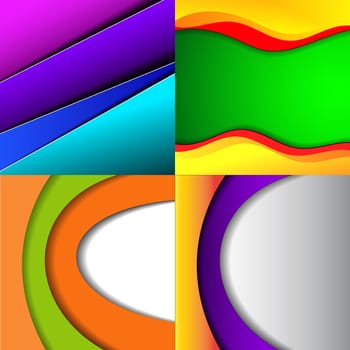 Collection of abstract multicolored backgrounds. Eps 10 design.   illustration