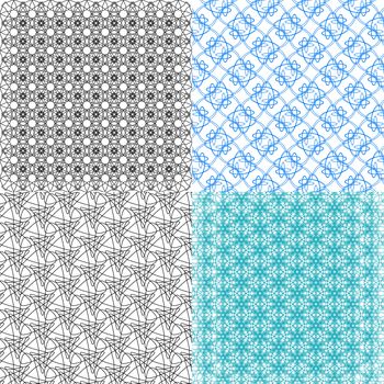 Set of abstract vintage geometric wallpaper pattern background.  illustration