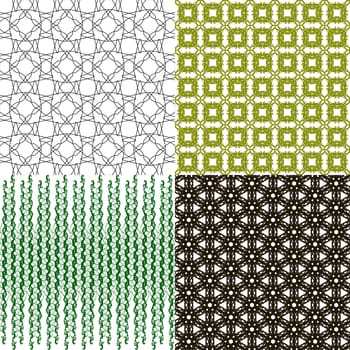 Set of abstract vintage geometric wallpaper pattern background.  illustration