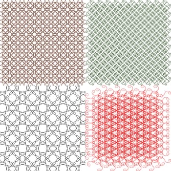 Set of abstract vintage geometric wallpaper pattern background.  illustration