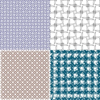 Set of abstract vintage geometric wallpaper pattern background.  illustration