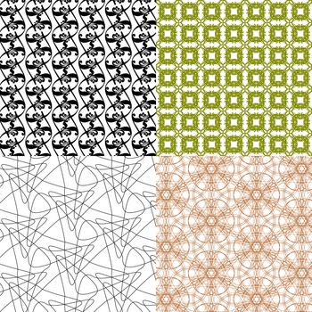 Set of abstract vintage geometric wallpaper pattern background.  illustration