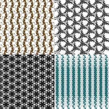 Set of abstract vintage geometric wallpaper pattern background.  illustration