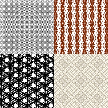 Set of  geometric pattern in op art design.  illustration art