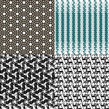 Set of  geometric pattern in op art design.  illustration art