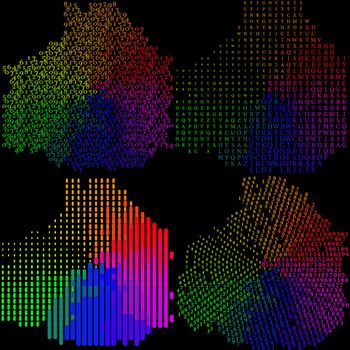 Set of Abstract rainbow colorful background.  illustration