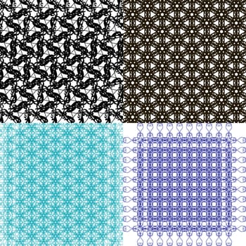 Set of  geometric pattern in op art design.  illustration art