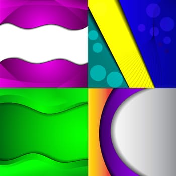 Set of bright abstract backgrounds. Design eps 10.  illustration