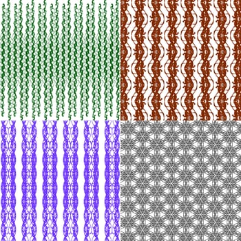 Set of  geometric pattern in op art design.  illustration art