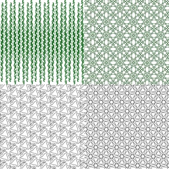 Set of  geometric pattern in op art design.  illustration art