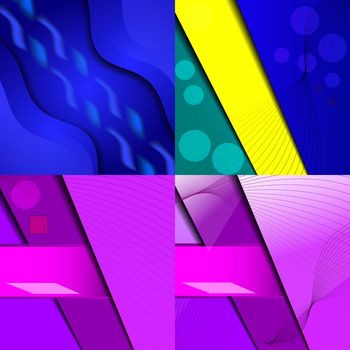 Set of bright abstract backgrounds. Design eps 10.  illustration