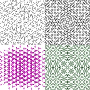 Set of  geometric pattern in op art design.  illustration art