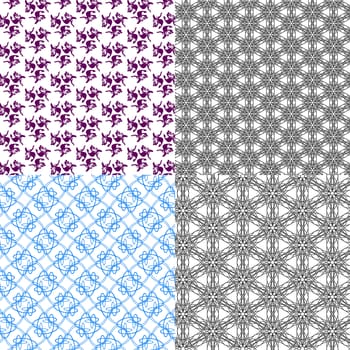 Set of  geometric pattern in op art design.  illustration art