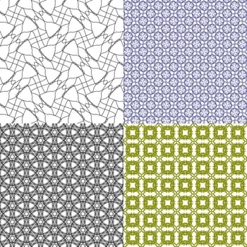 Set of  pattern. Modern stylish texture. Repeating abstract background.  illustration